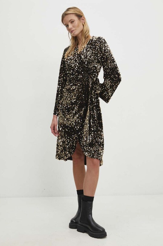 Answear Lab sukienka wzorzyste czarny 10474.TKK