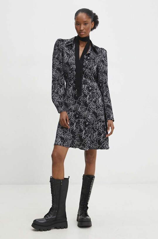 Answear Lab rochie 17340yr.FKK negru WW24