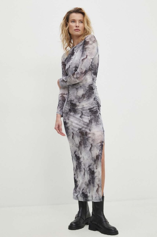 Φόρεμα Answear.LAB μακρύ γκρί hs8031.fjs