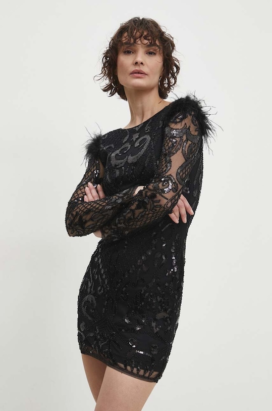 Šaty Answear.LAB s elastanom čierna 22031.1HWK