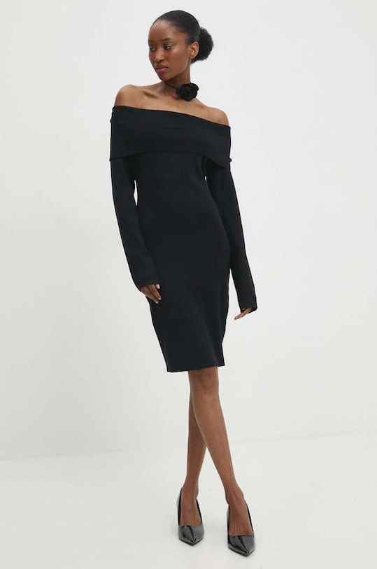 Answear Lab rochie mini negru QED3028.gdb