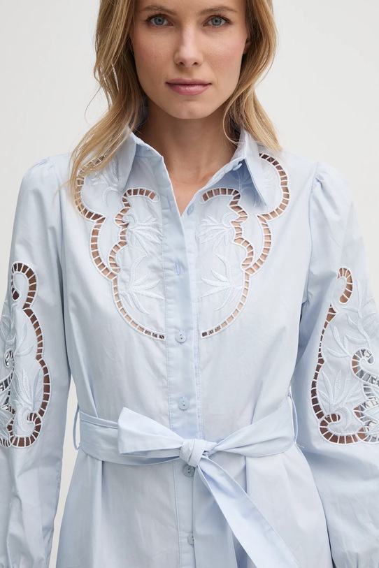 Answear Lab sukienka bawełniana niebieski v3415.FWK