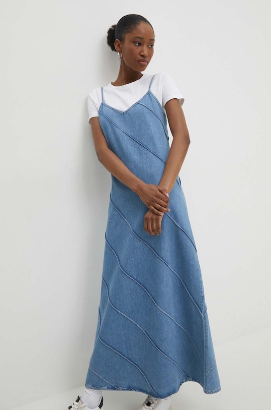 Answear.LAB sukienka jeansowa bawełna niebieski 6770.TKK