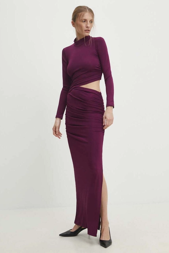 Answear Lab rochie maxi violet 00201.TKK