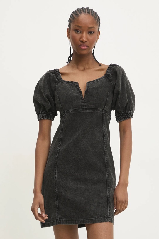 Answear Lab sukienka jeansowa bawełna czarny 7142.TKK
