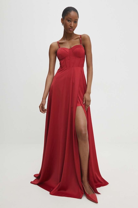 Answear Lab rochie maxi rosu HM2331.HWK