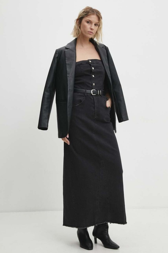 Answear Lab sukienka jeansowa TR277.HWK czarny WW24
