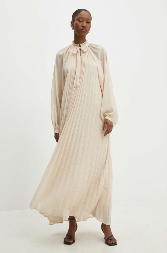 Answear Lab sukienka rozkloszowany beżowy 4591iw