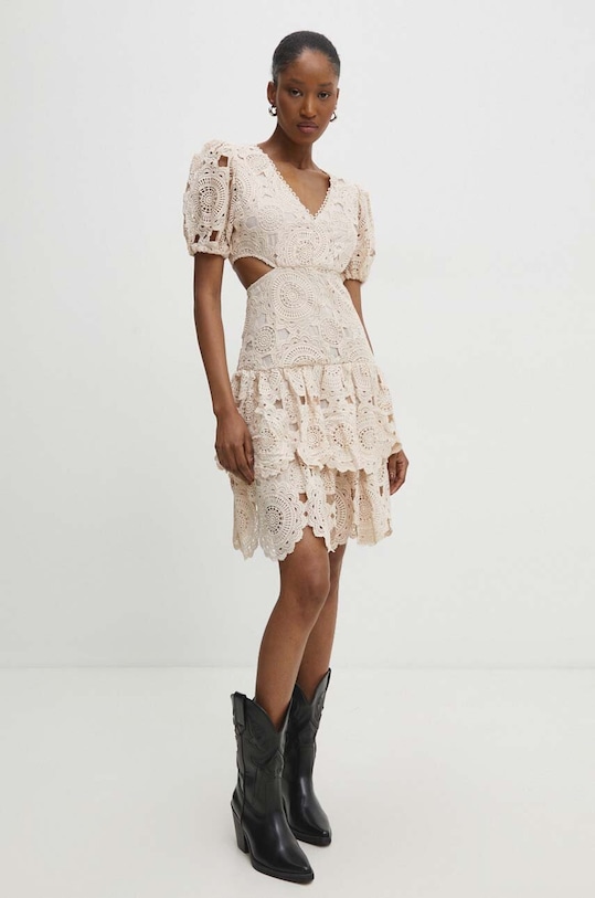 Answear Lab sukienka bawełniana bawełna beżowy 1767.IKK