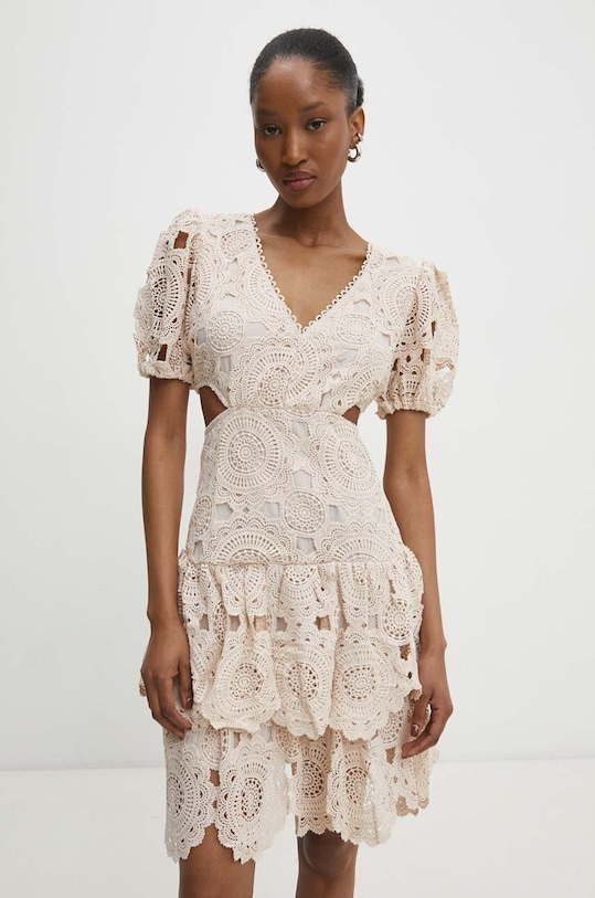 Answear Lab sukienka bawełniana 1767.IKK beżowy WW24