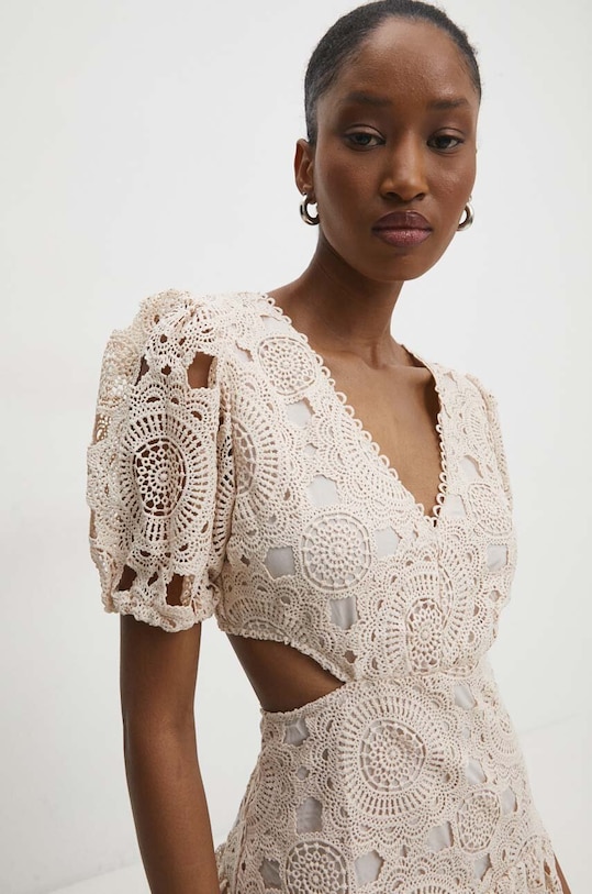 Answear Lab sukienka bawełniana beżowy 1767.IKK