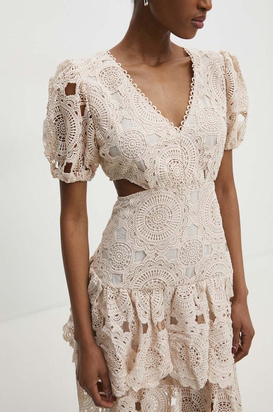 Answear Lab sukienka bawełniana 1767.IKK beżowy