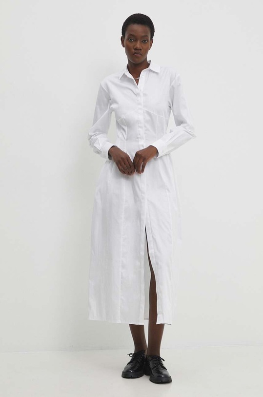 Bavlněné šaty Answear.LAB bílá W24S.LF.111222.TJS