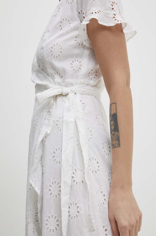 Βαμβακερό φόρεμα Answear.LAB lunalong.FKK λευκό