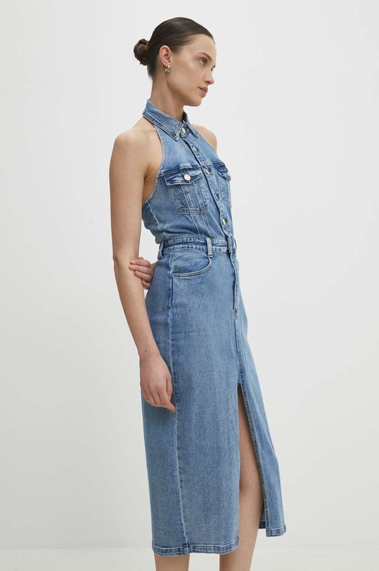 Answear Lab sukienka jeansowa niebieski w7873.fh