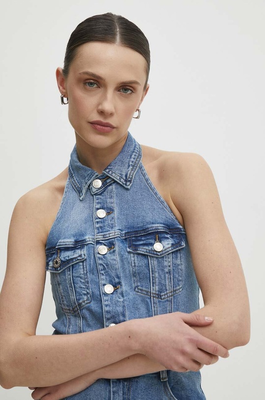 Answear Lab sukienka jeansowa w7873.fh niebieski