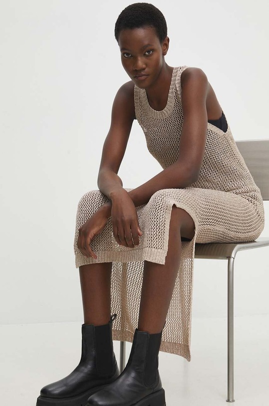 Answear.LAB sukienka wzorzyste złoty P220222.HWK