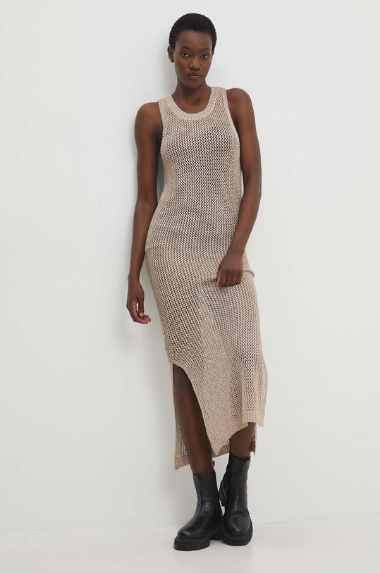 Answear.LAB sukienka P220222.HWK złoty WW24