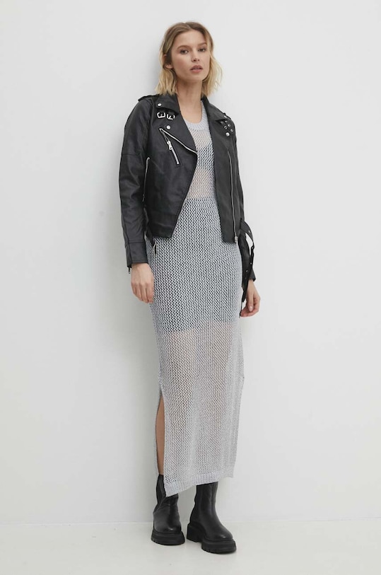 Answear.LAB sukienka wzorzyste srebrny P220222.HWK
