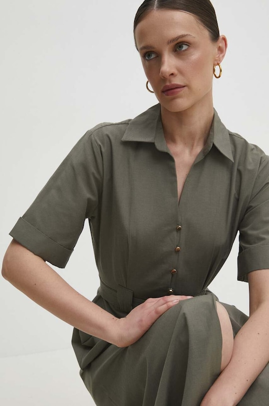 Answear Lab rochie din bumbac verde 6948.td