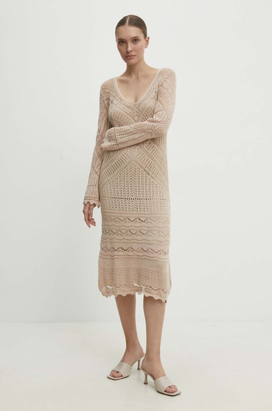 Рокля Answear.LAB трикотаж кафяв tt3774.td