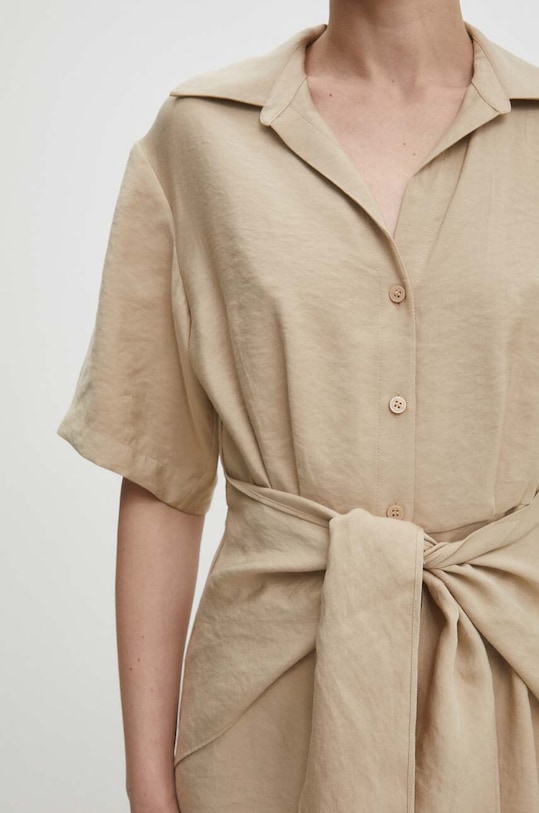 Answear.LAB sukienka mlc.sud0cm.tjs beżowy