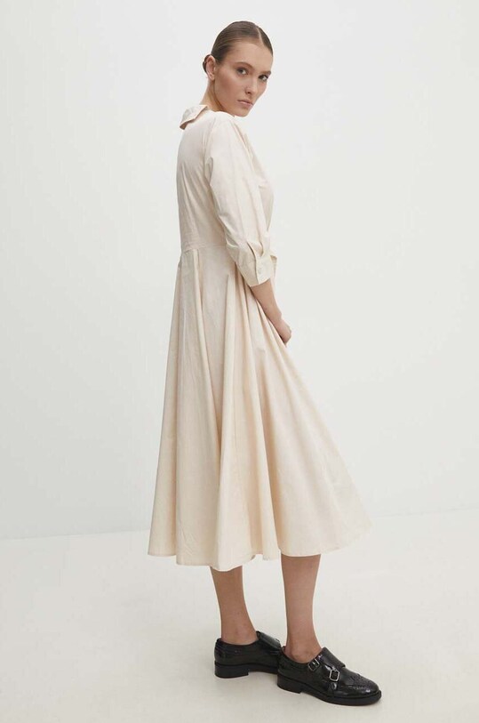 Answear Lab rochie din bumbac bej 4343.ikk