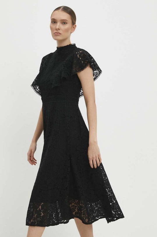 Answear Lab rochie midi negru 2185..ikk