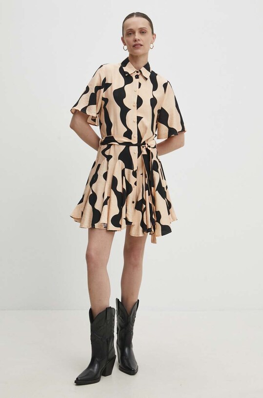 Answear Lab rochie mini bej 8476.7.fh