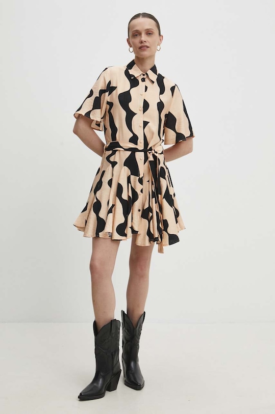 Šaty Answear.LAB mini béžová 8476.7.fh