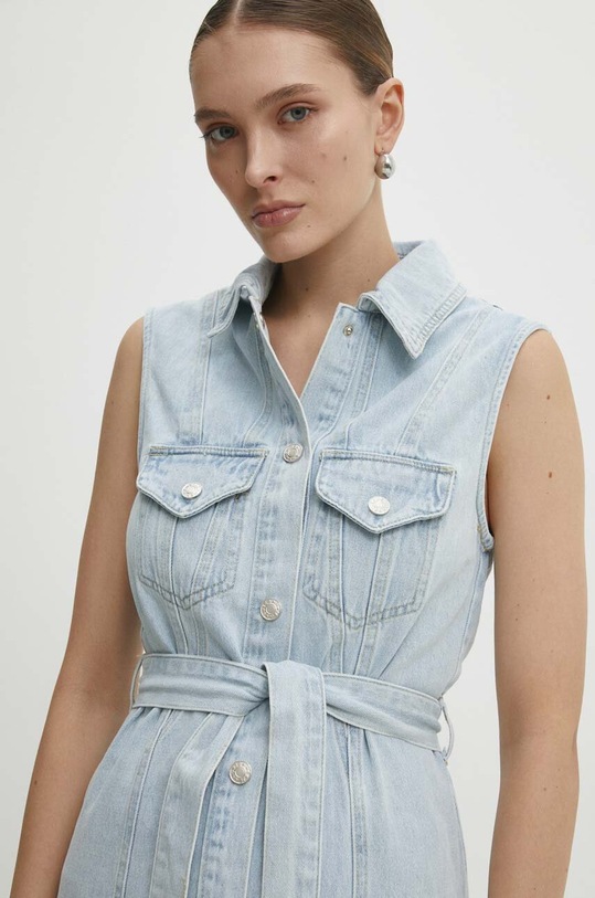 Answear Lab sukienka bawełniana niebieski m045.fh