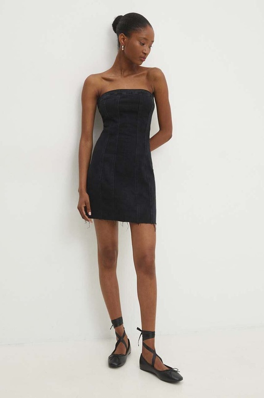 Džínové šaty Answear.LAB rd2229.fh černá WW24