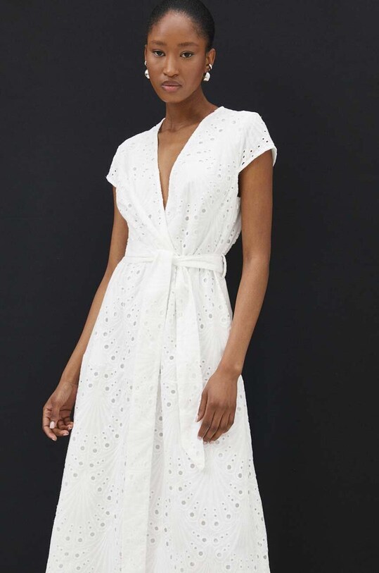 Answear Lab vestito in cotone 971306.HWK bianco WW24