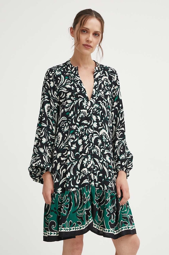 Рокля Answear Lab вискоза черен sng.sud0fp.tjs