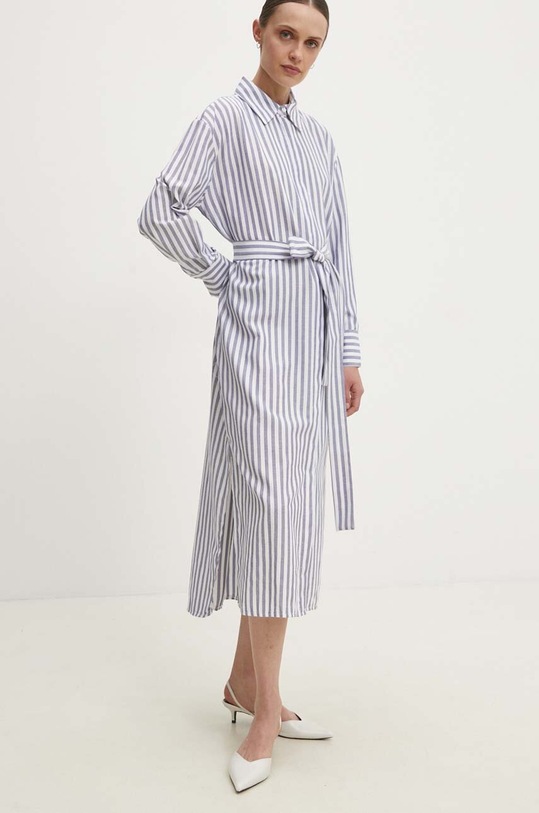 Answear Lab sukienka bawełniana wzorzyste granatowy sng.sud0fs.tjs