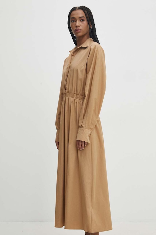 Bavlnené šaty Answear.LAB sng.sud0fu.tjs béžová WW24