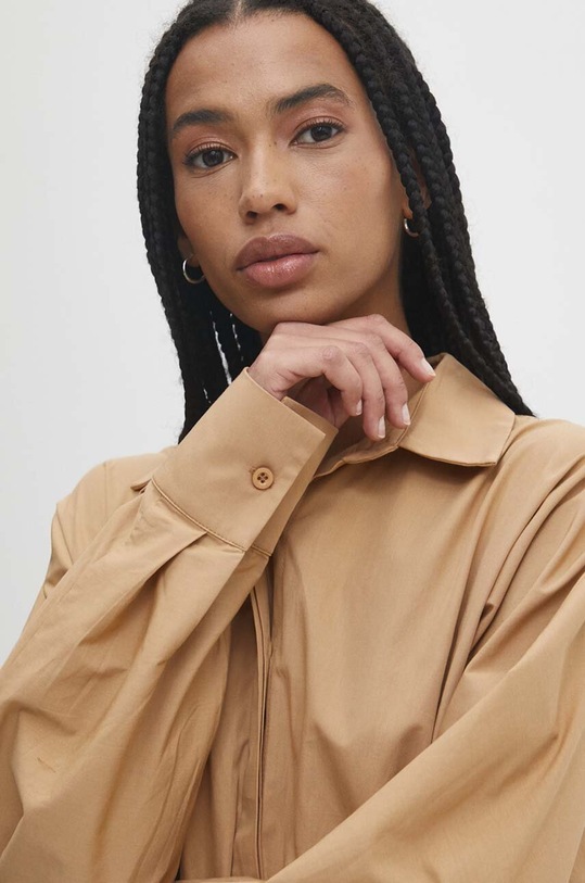 Bavlnené šaty Answear.LAB béžová sng.sud0fu.tjs