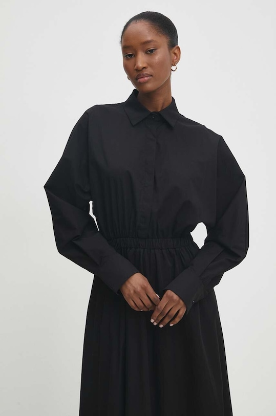 Bavlnené šaty Answear.LAB čierna sng.sud0fu.tjs