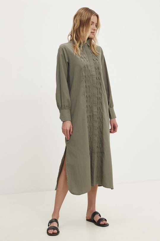 Answear Lab sukienka bawełniana 6215.tjs zielony WW24