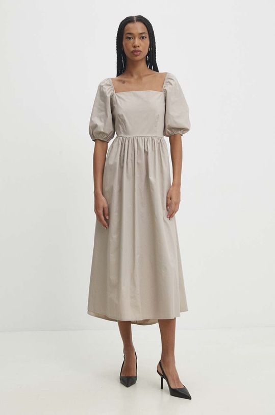 Хлопковое платье Answear.LAB casual бежевый 1136.iw