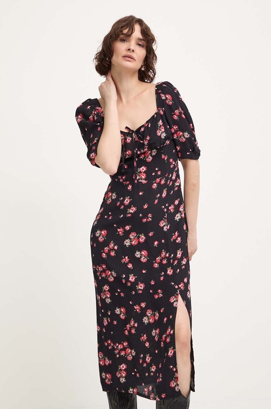 Šaty Answear.LAB midi černá 6083.TWK