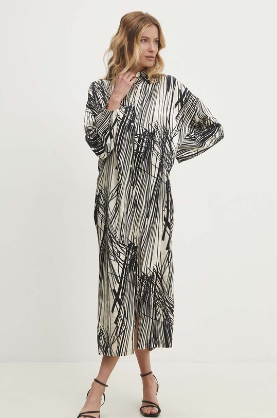 Answear Lab rochie midi bej 38812.TWK