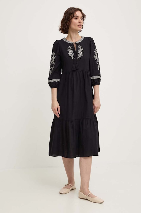 Bavlnené šaty Answear.LAB 23086.TWK čierna WZ24