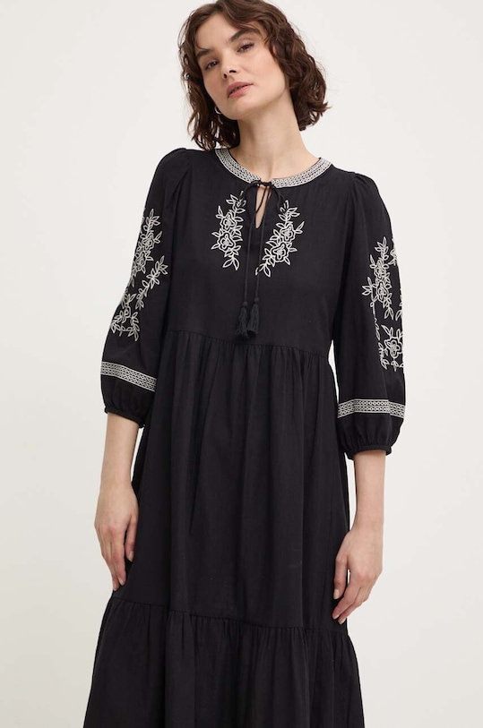 Bavlnené šaty Answear.LAB čierna 23086.TWK