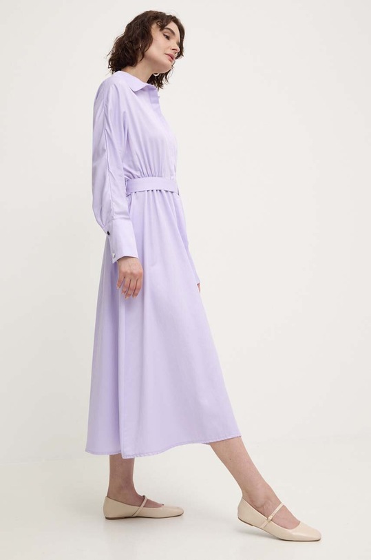 Answear Lab rochie din bumbac fixat violet sng.sud0hh.tjs
