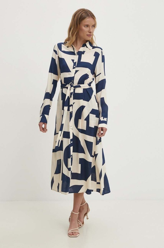 Odzież Answear.LAB sukienka sng.sud0hi.tjs granatowy