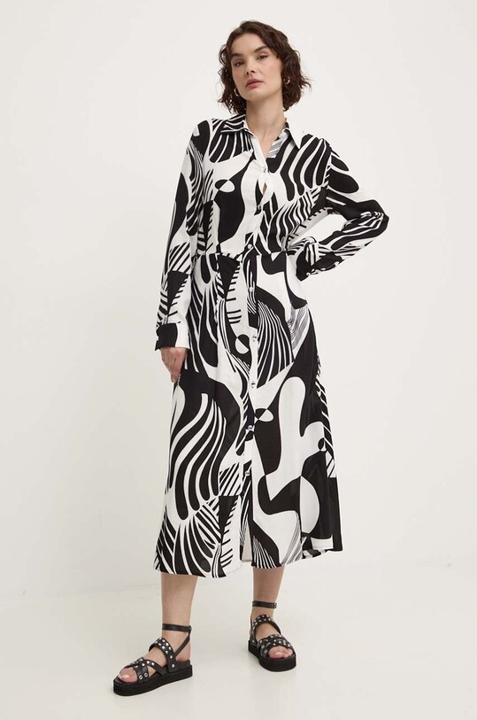 Answear Lab rochie midi negru sng.sud0hi.tjs