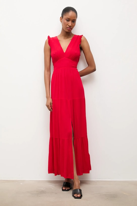 Answear.LAB Kiszélesedő viszkóz ruha pablo.fd piros WS25