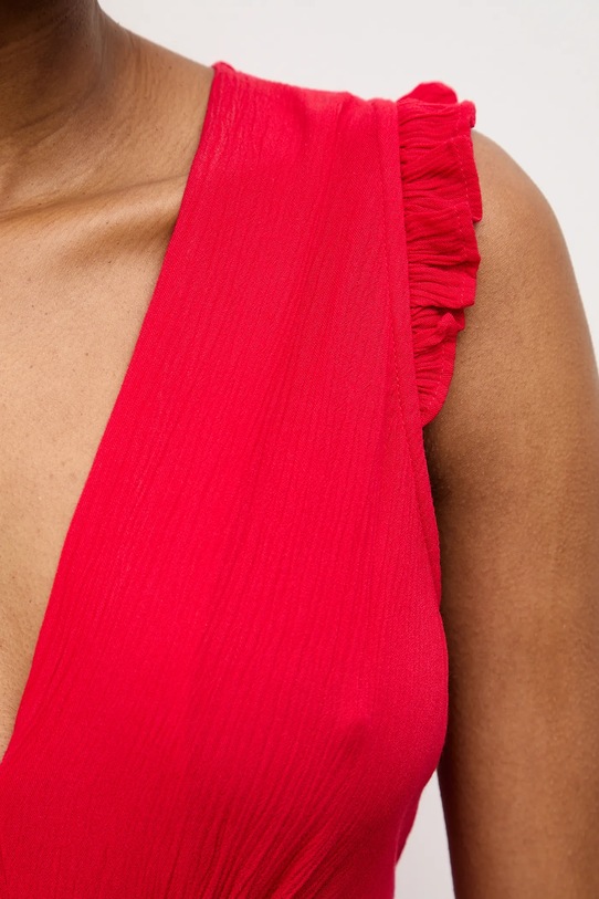 Answear.LAB sukienka rozkloszowana z wiskozy pablo.fd czerwony