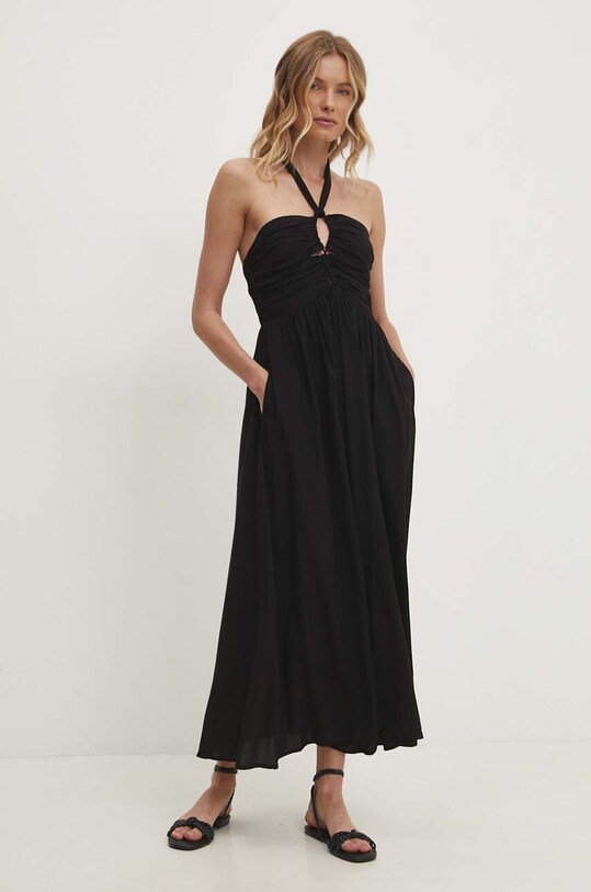 Answear Lab rochie midi negru MR21432.hh
